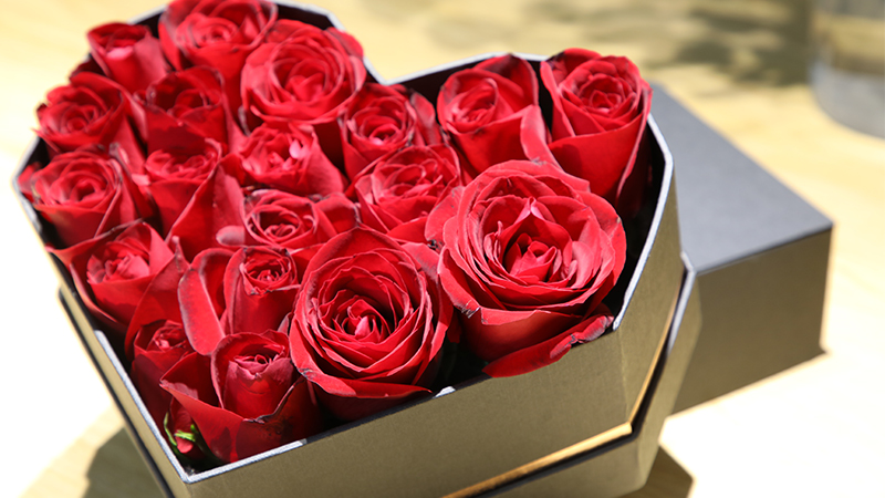 玫瑰花爱心礼盒的制作方法