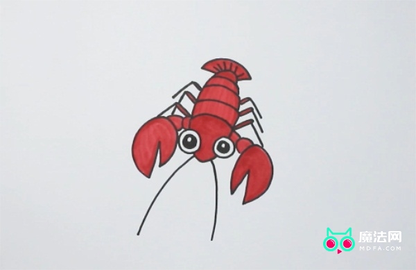 大龙虾画法图片